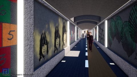 bike tunnel E inside