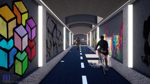 bike tunnel W inside